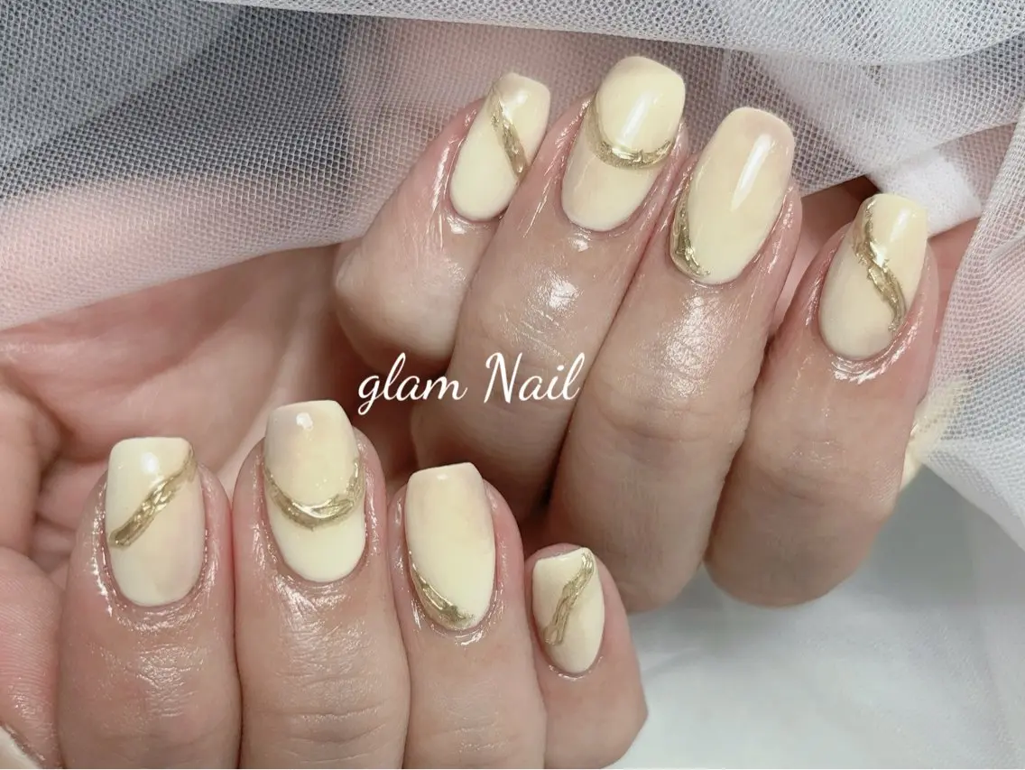 ネイル エツメ💅 長さ出し🎀デザインのネイルデザイン
