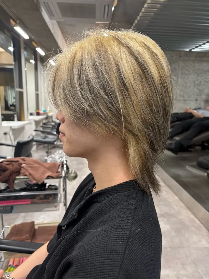 メンズ センターパート メンズウルフカット ウルフカット カットモデル 募集/廣田歩のヘアスタイル