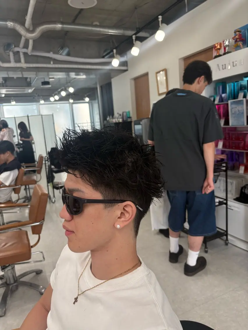 パーマ メンズ メンズパーマ メンズショート 下北沢メンズパーマ 特化園田　楓莉のヘアスタイル