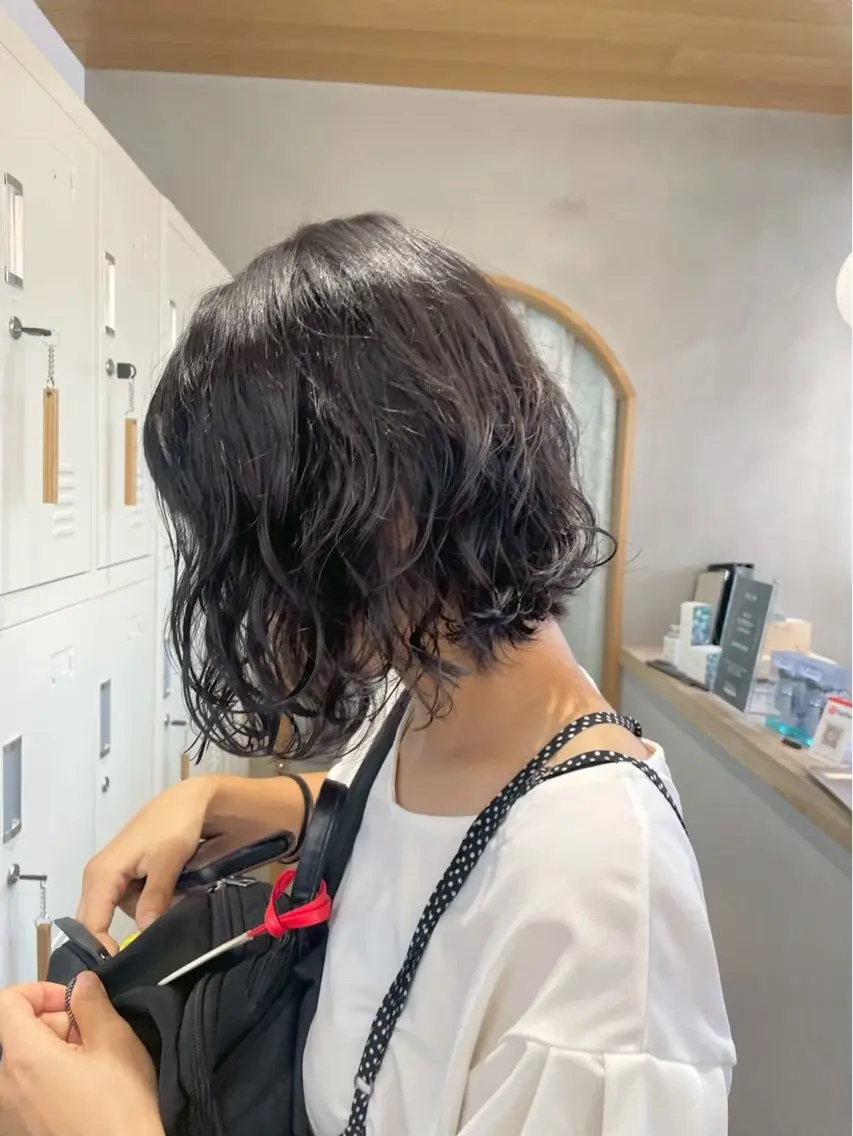 パーマ ボブ 韓国レイヤー しょうきのヘアスタイル