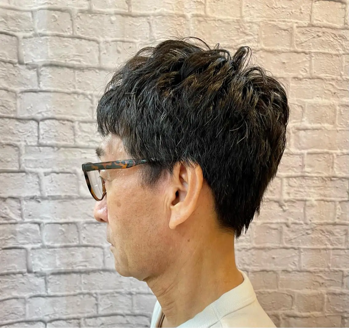 ショート パーマ カット メンズカット❗️ 岡本晟我のヘアスタイル