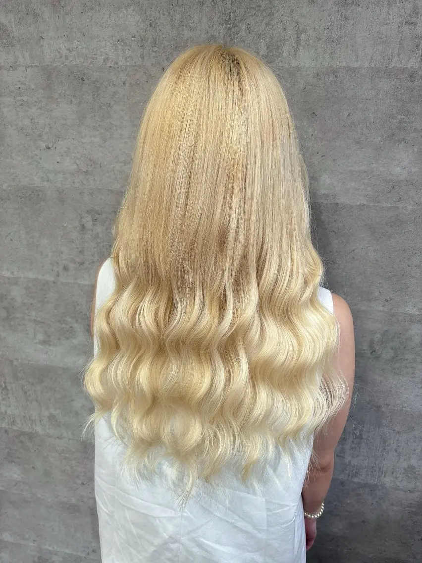 ロング ヘアカラー エクステ 外れにくいエク💚 EST梅田TAKIのヘアスタイル