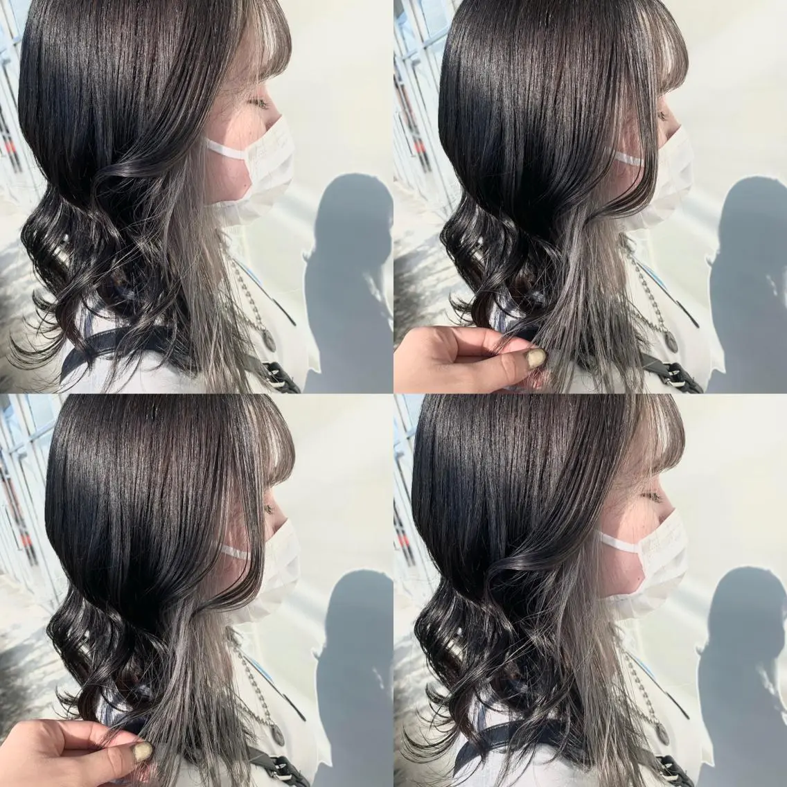 ミディアム カラー 小澤 志穂のヘアスタイル
