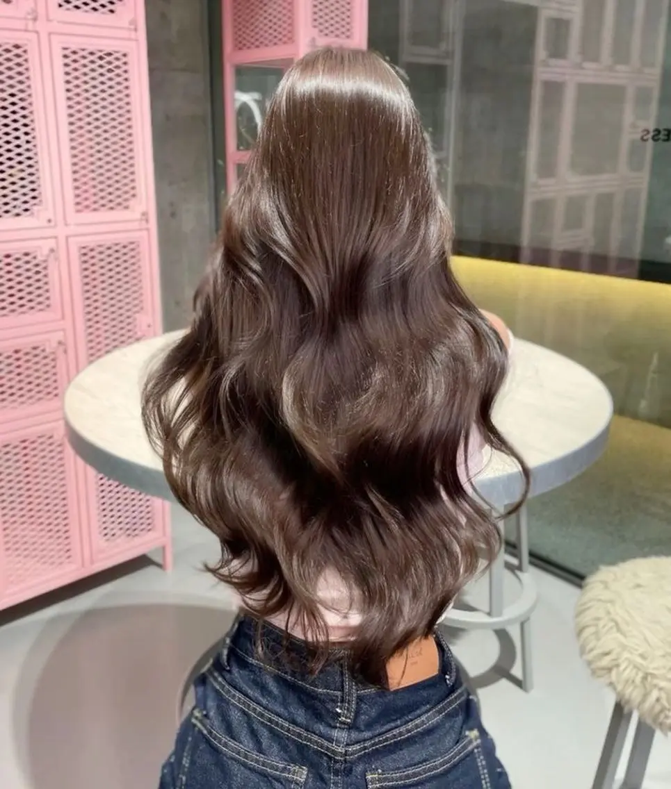 ロング カラー ヘアアレンジ レイヤー×透明感カラ ーHAYATOのヘアスタイル