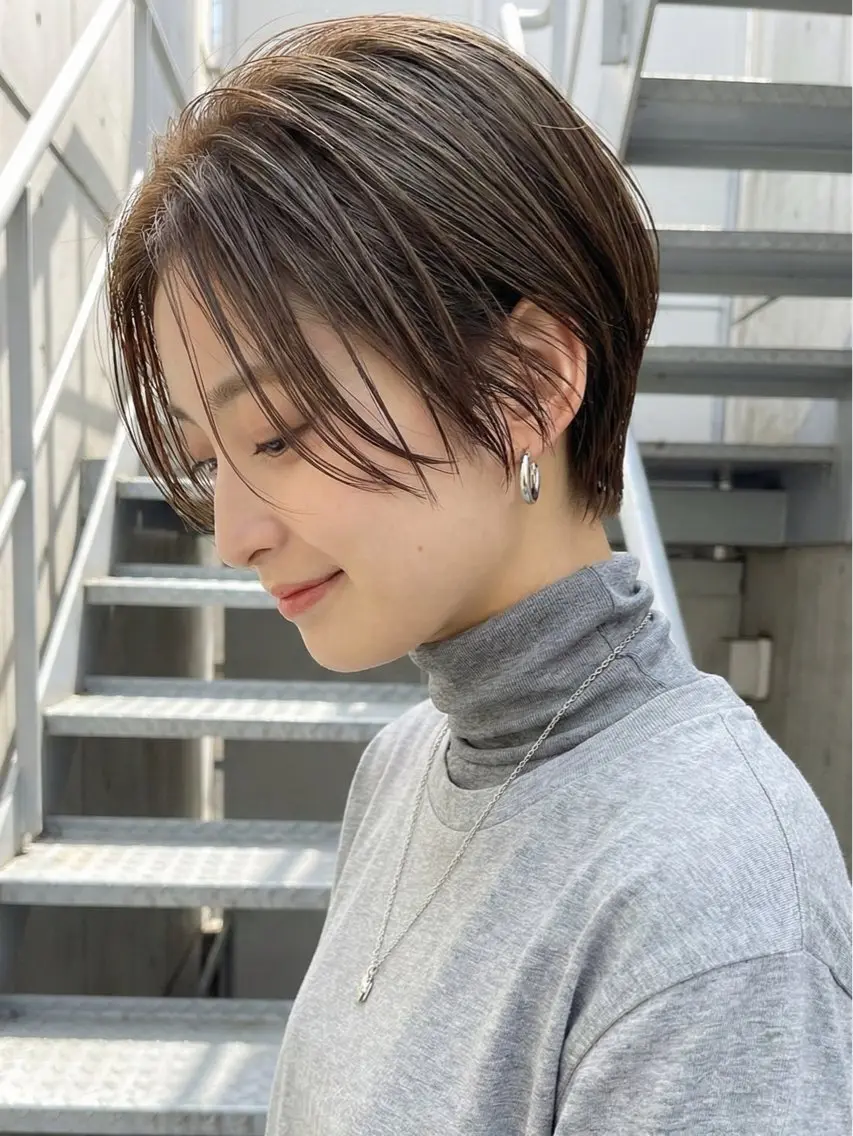 ショート カット 縮毛矯正 【Rowel】 大野 虹歩のヘアスタイル