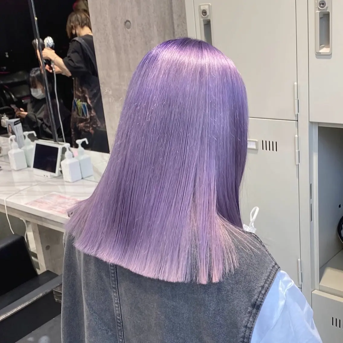 カラー ラベンダーカラー ヘアカラー トリートメント 💎艶々ハイトーン MOE💍🤍のヘアスタイル