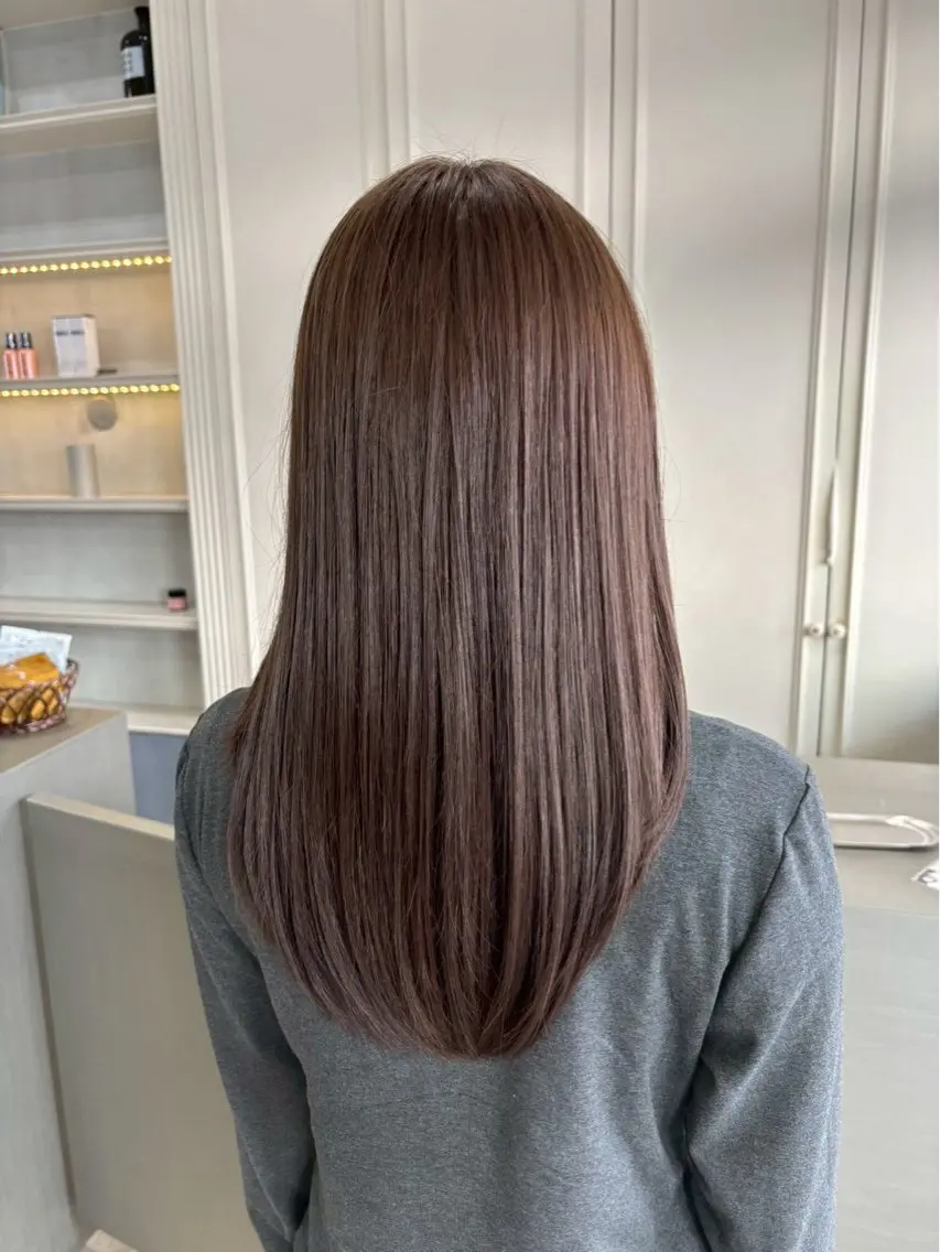 カラー 透明感カラー ここののヘアスタイル