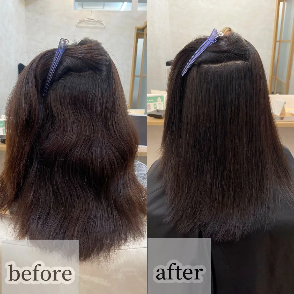 ロング カット ヘアカラー 縮毛矯正 トリートメント 高橋 芽衣のヘアスタイル
