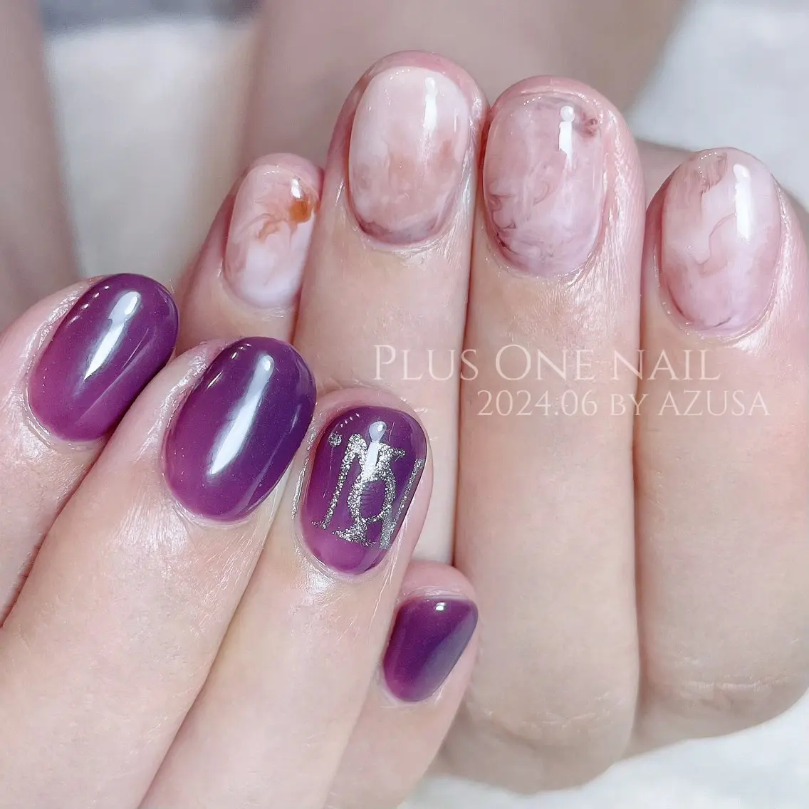 ネイル ニュアンスネイル ハンドネイル Plus  One _AZUSAのネイルデザイン