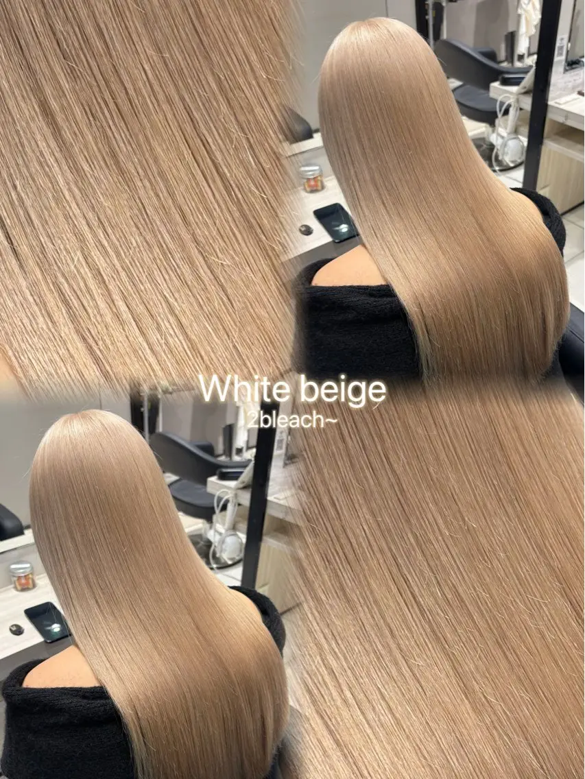 【 人気𝐍𝐨.𝟑✨】🌺 トリプルカラー( ケアブリーチ2回+カラー )+2step treatment 🌺の写真