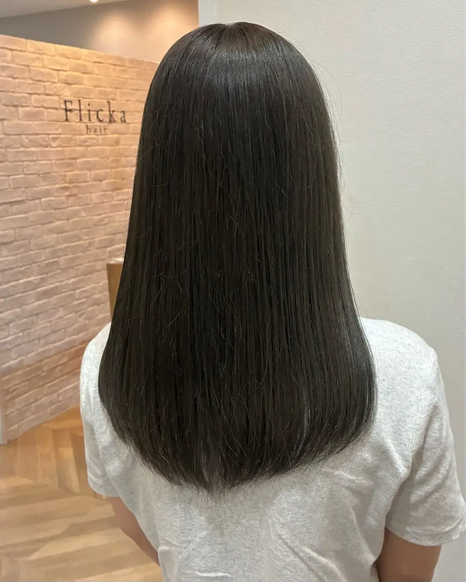 セミロング カット ヘアカラー トリートメント 柴田真衣 /ナチュラル/半個室のヘアスタイル