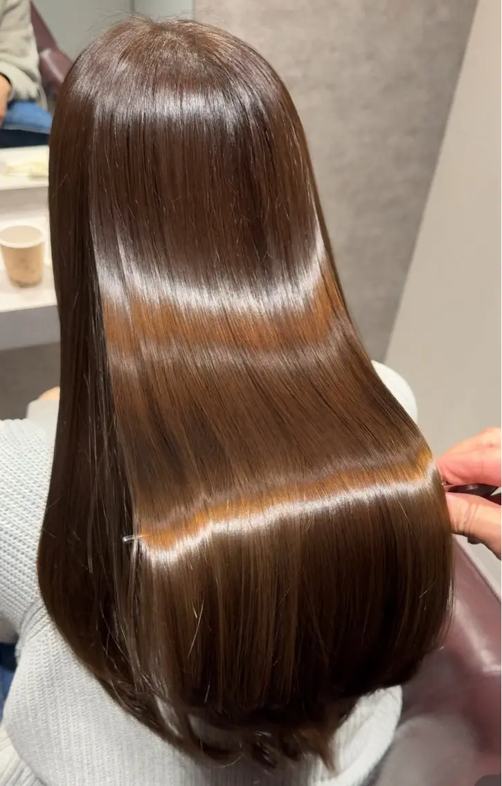 ロング カット ヘアカラー トリートメント 新宿🚉髪質改善専門 waTatoriのヘアスタイル
