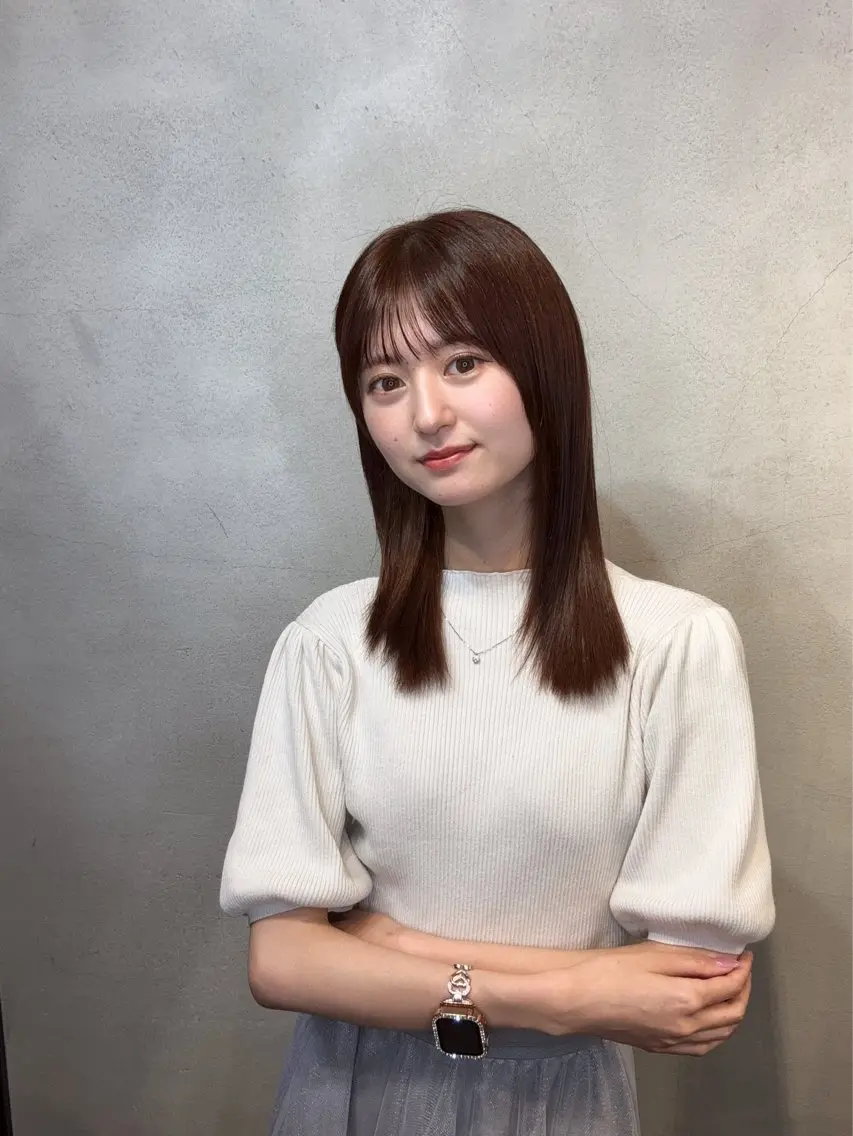 ミディアム 似合わせカット🫧透 明感カラー🫧maiのヘアスタイル