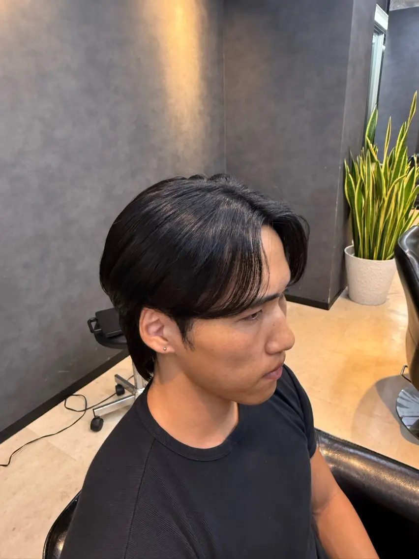 メンズ縮毛矯正‼️※センターパートでの方　『ブリーチ履歴❌』30代までの写真