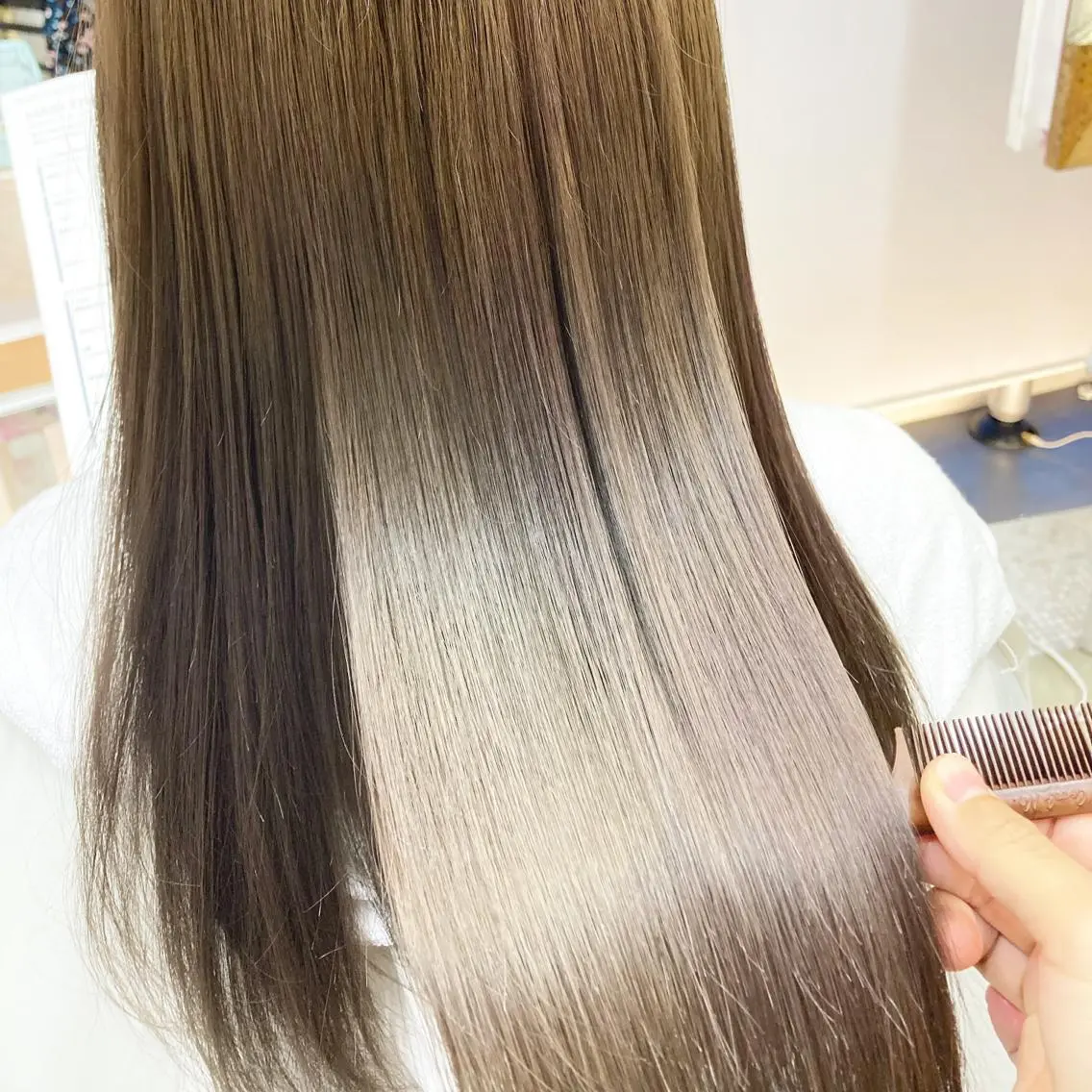 ロング 酸性ストレート 縮毛矯正 GOSSIP信国 瑞絵のヘアスタイル