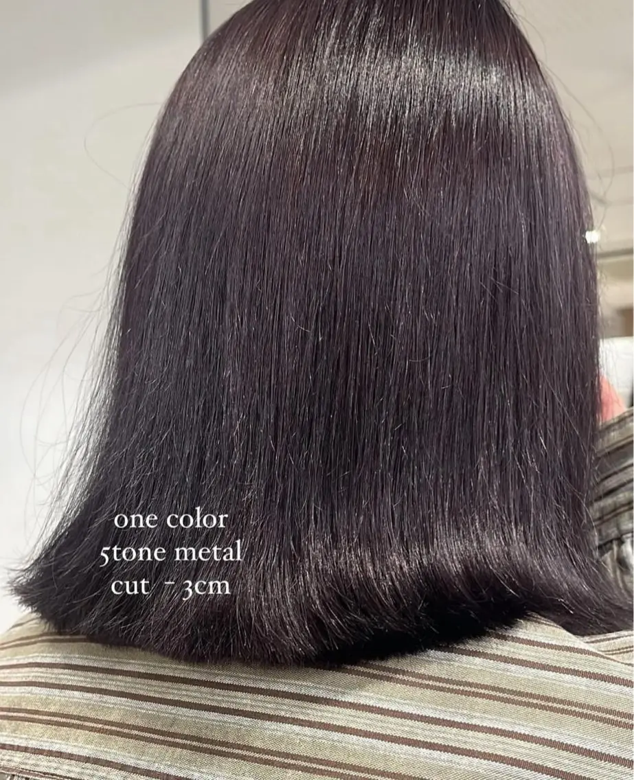 【❤️🔥カットあり】カット✂︎➕ナチュラルワンカラー➕補修ケア艶々トリートメントの写真