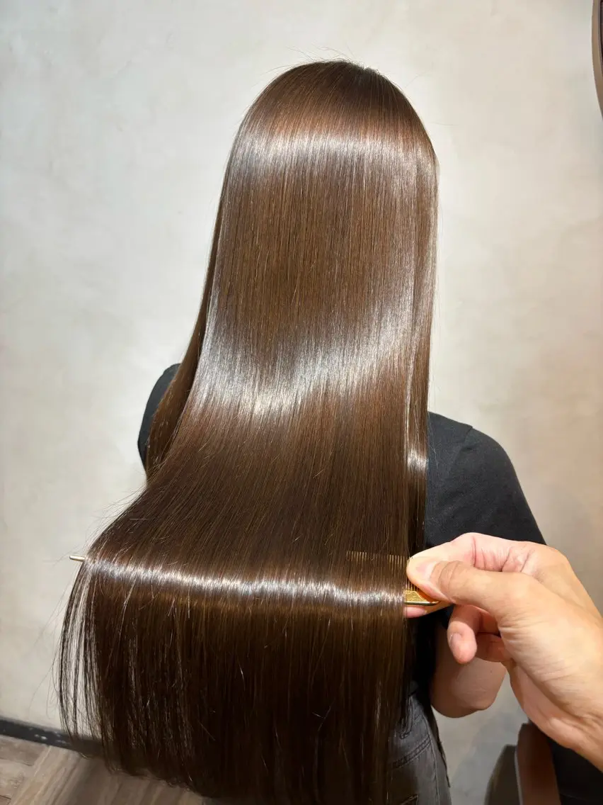 ロング 髪質改善 ロング 酸性ストレート カット ヘアカラー 縮毛矯正 トリートメント ヘッドスパ ヘアセット 美髪矯正 🌈髪質改善 山下のヘアスタイル