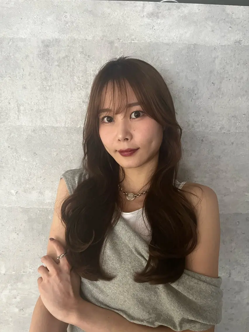 ロング カラー 透明感カラー カラーモデル/梅田/ sakitoのヘアスタイル