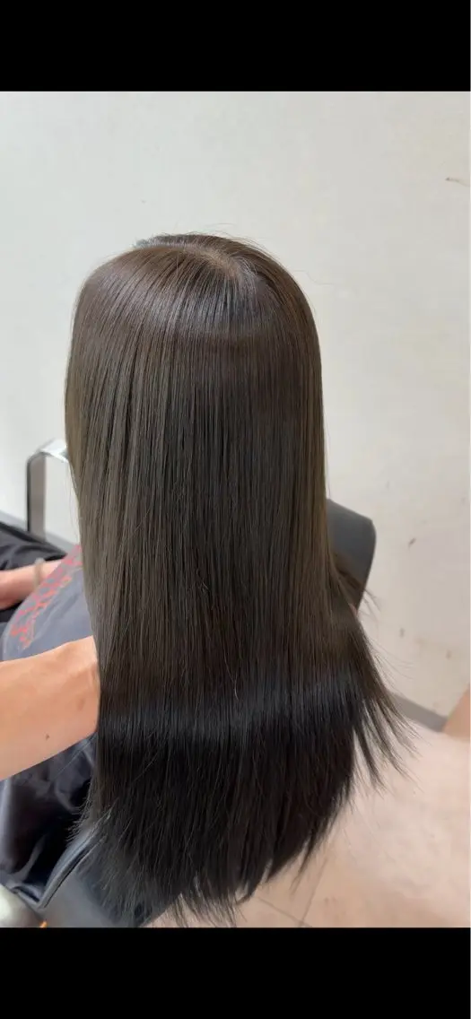 セミロング 縮毛矯正 縮毛矯正 横尾 歩のヘアスタイル