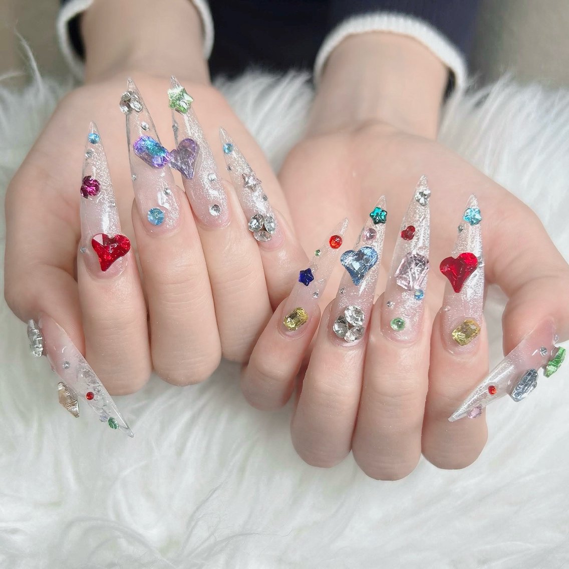 ネイル フットネイル フレンチネイル グラデーション 韓国ネイル ロングネイル ハンドネイル Hani Nail Salonのネイルデザイン