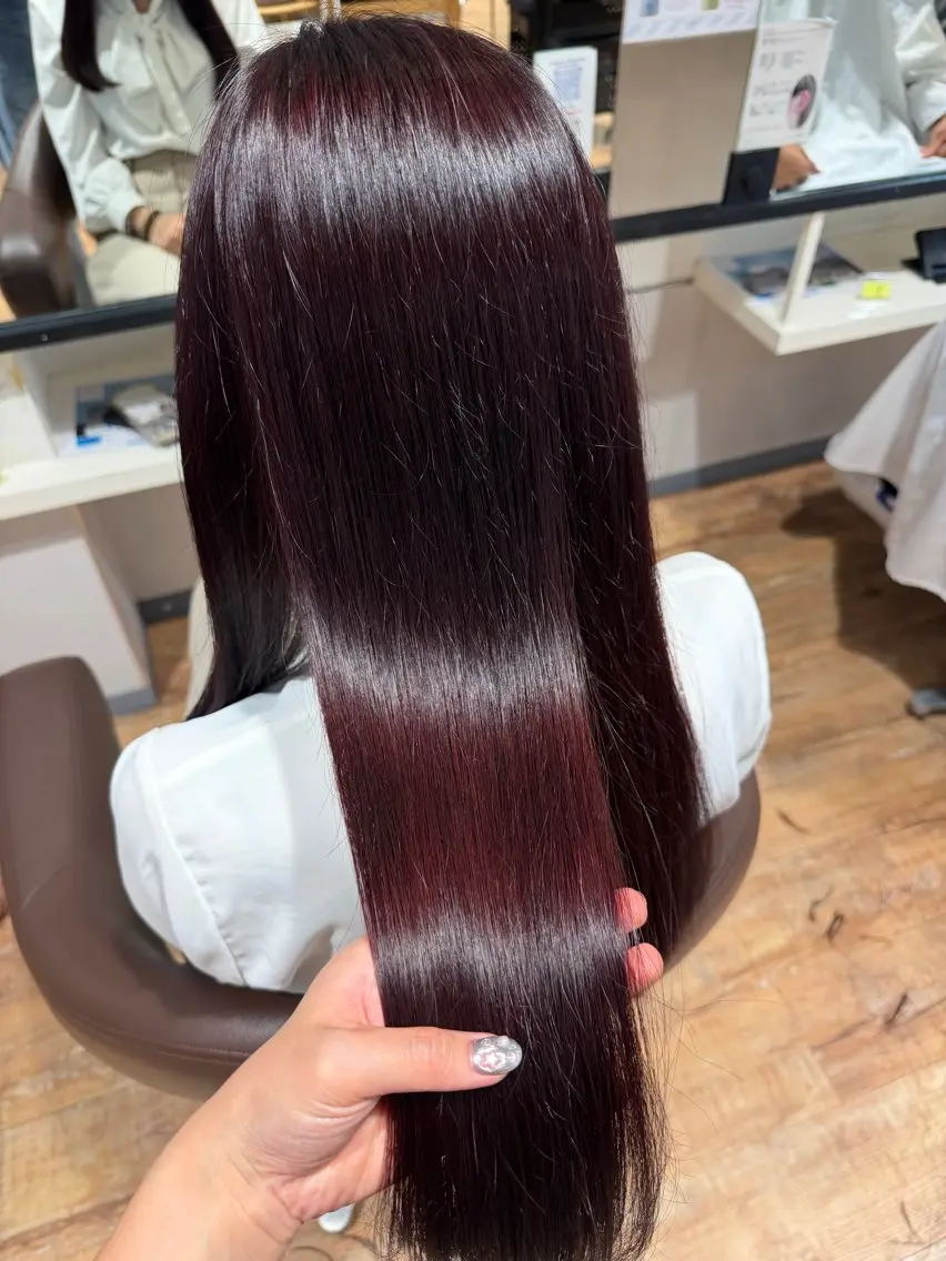 カラー ディープパープル ヘアカラー インナーカラー♡ Nanakoのヘアスタイル