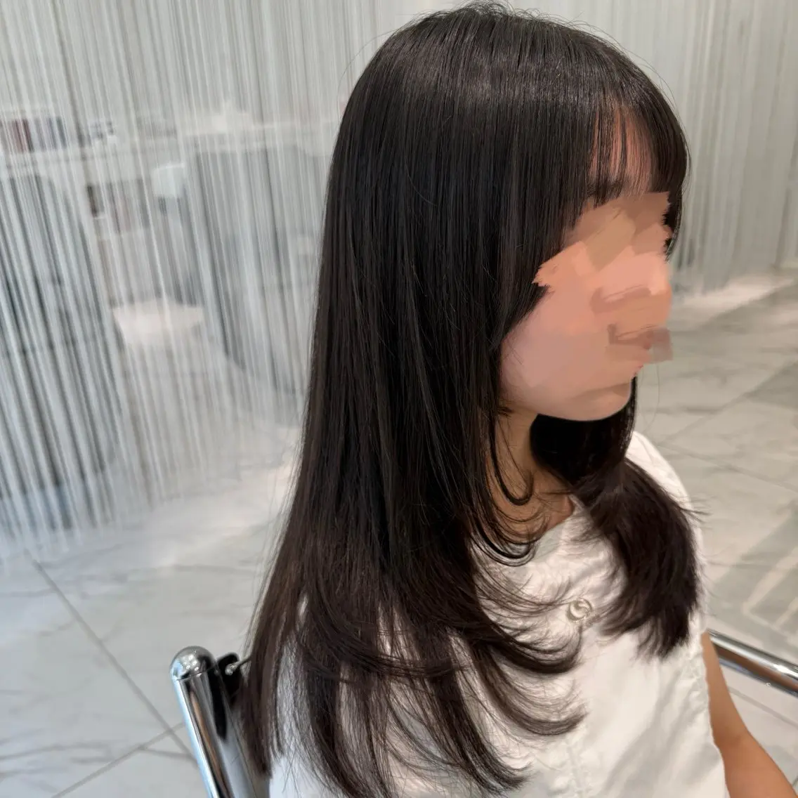 ミディアム レイヤーカット カット ヘアカラー 韓国スタイル🇰🇷 児島葉月のヘアスタイル