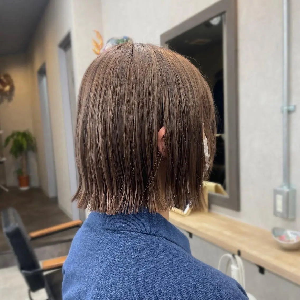 ショート カラー ベージュカラー ピンクカラー ピンクベージュ カット ヘアカラー トリートメント いなみね はるきのヘアスタイル