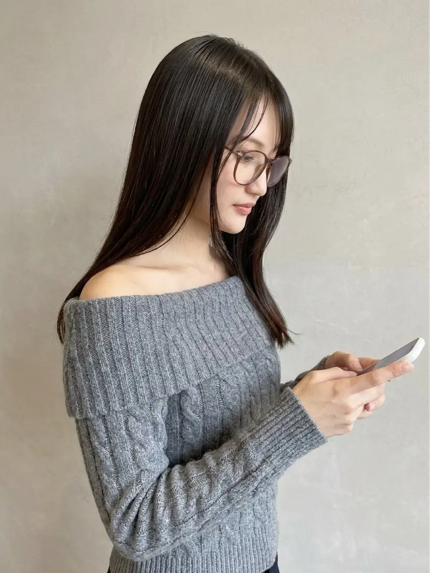 💎パーソナルカラー診断付き💎髪質改善カラー✨️艶々ワンカラー✨️と全体カット✂️と4STEP美髪トリートメントの写真