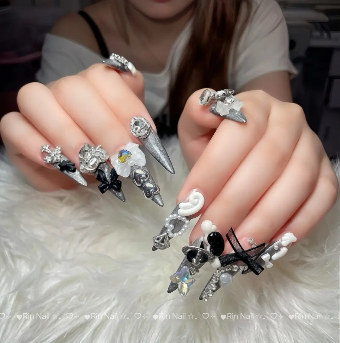ネイル クリアネイル ドット フットネイル ジェルネイル グリーン ハンドネイル Rin Nail 新大久保店のネイルデザイン