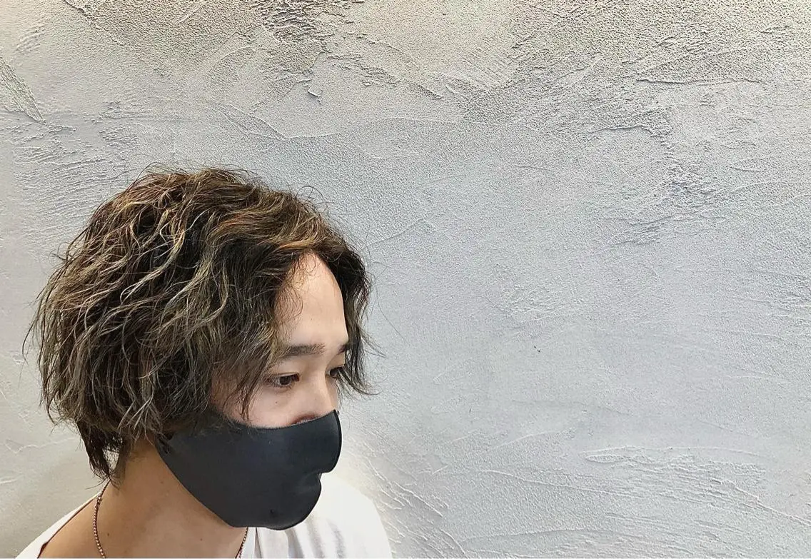 メンズ メンズメッシュ メンズパーマ 浅沼 春樹のヘアスタイル