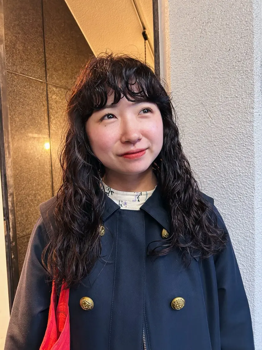 ロング カット ヘアカラー パーマ トリートメント 似合わせパーマ 🌼カンナのヘアスタイル