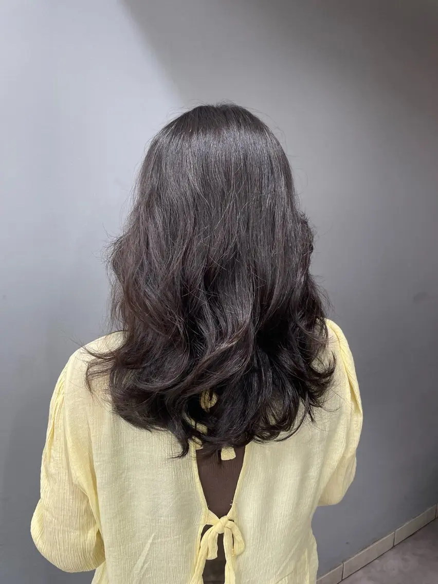 ミディアム パーマ ミディアムパーマ レイヤーカット 🩶Nemoto Saki🩶のヘアスタイル