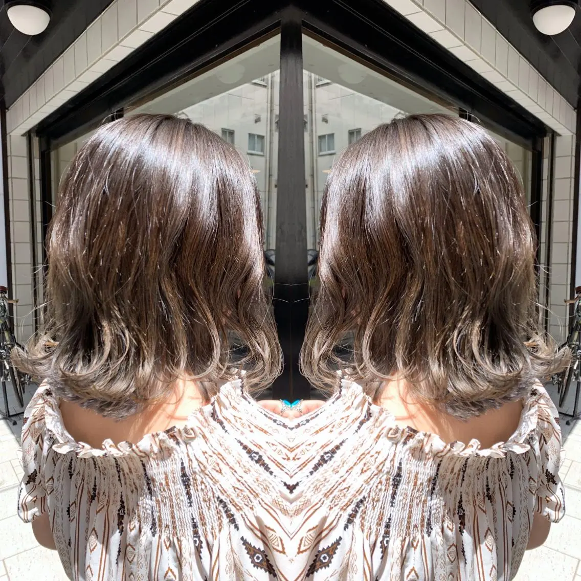 ミディアム カラー ヘアカラー トリートメント ハイライトが 得意なニキです😊のヘアスタイル