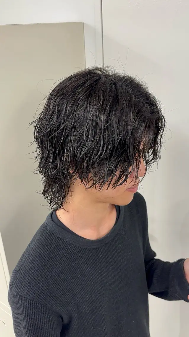 ショート パーマ メンズ カット パーマ 名古屋メンズパーマ /松井生のヘアスタイル