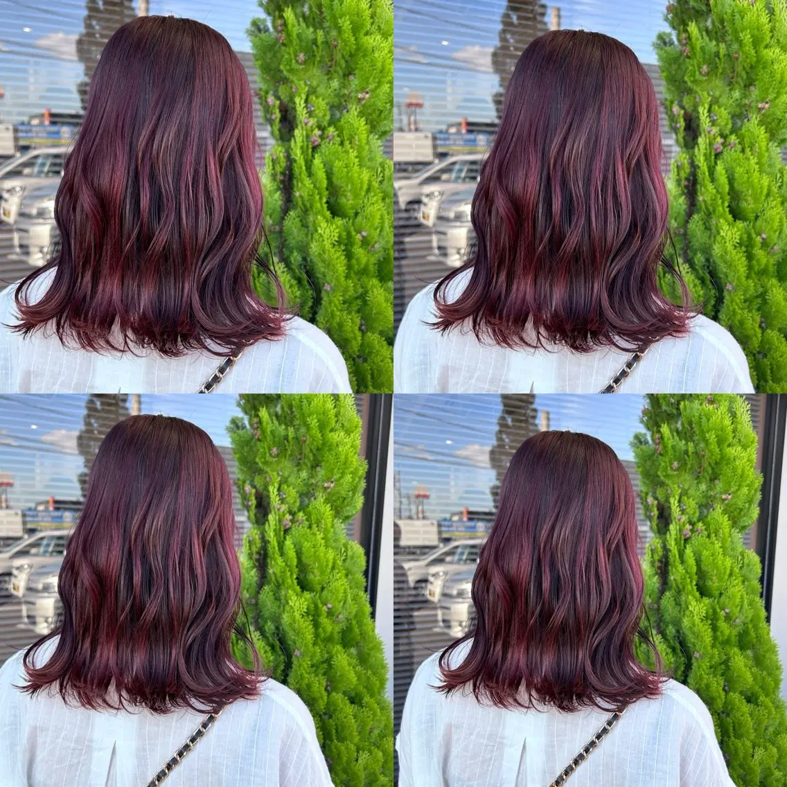 ミディアム 河口 友里のヘアスタイル