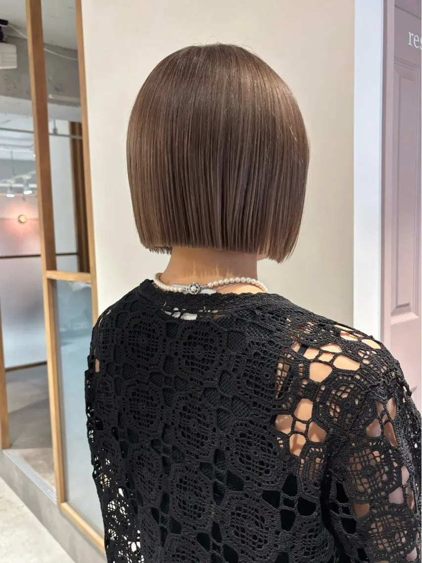 ショート カラー カット ヘアカラー トリートメント mei|顔まわり ×透明感カラーのヘアスタイル