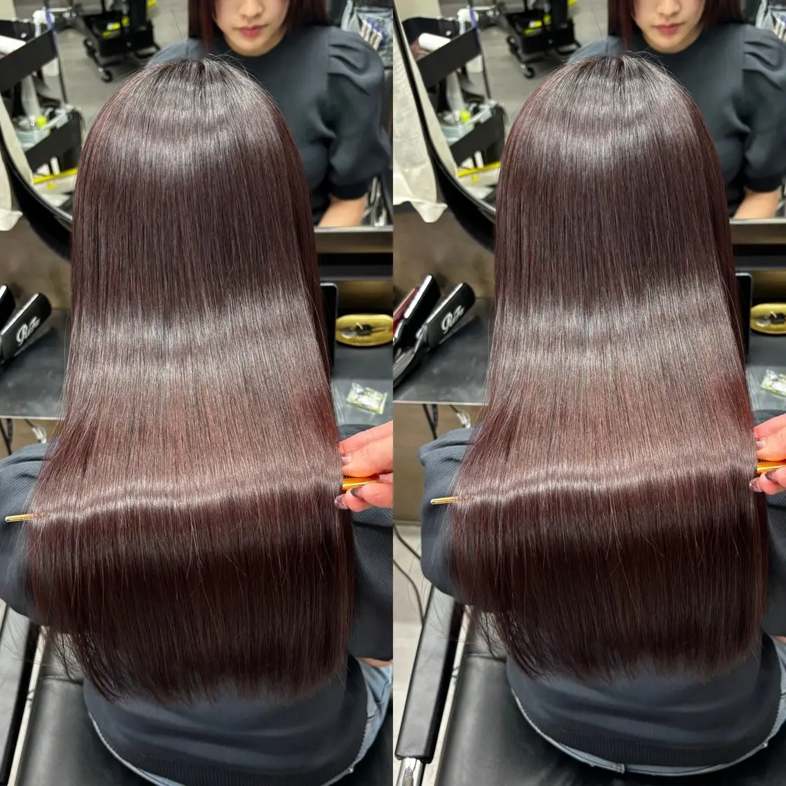 ロング カット ヘアカラー 縮毛矯正 トリートメント 今話題の艶髪矯正 美艶カラー/FUKAのヘアスタイル