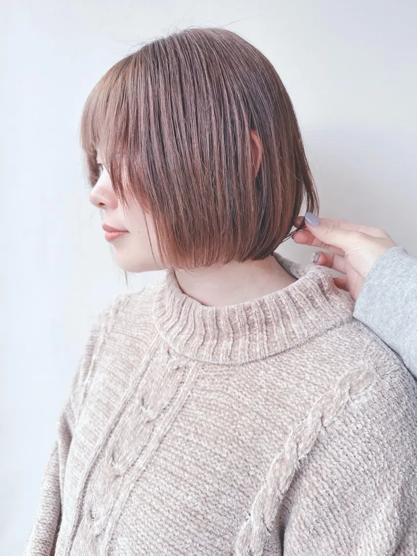 ショート カット ヘッドスパ ボブ/ゆるふわ ボブパーマ/とういのヘアスタイル