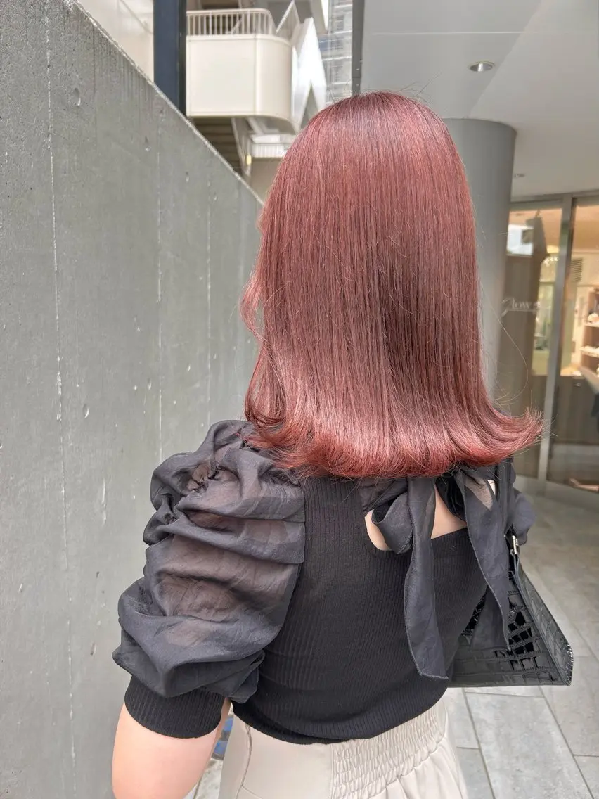 ミディアム カラー ブリーチ ラベンダーカラー ラベンダーピンク ブリーチなしカラー ピンクカラー ᴋᴀɴᴀ 🎀のヘアスタイル