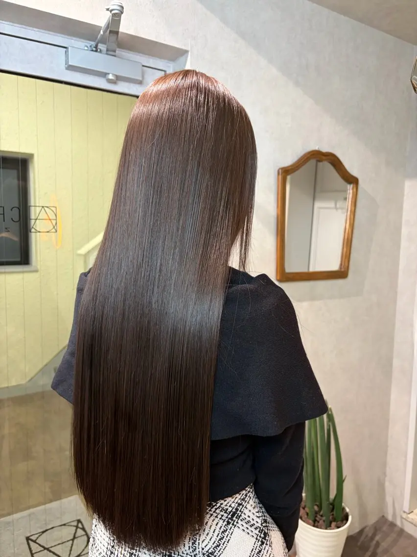 ロング カラー ヘアカラー トリートメント 透明感カラー🫧🎀 まりなのマツエク・マツパデザイン