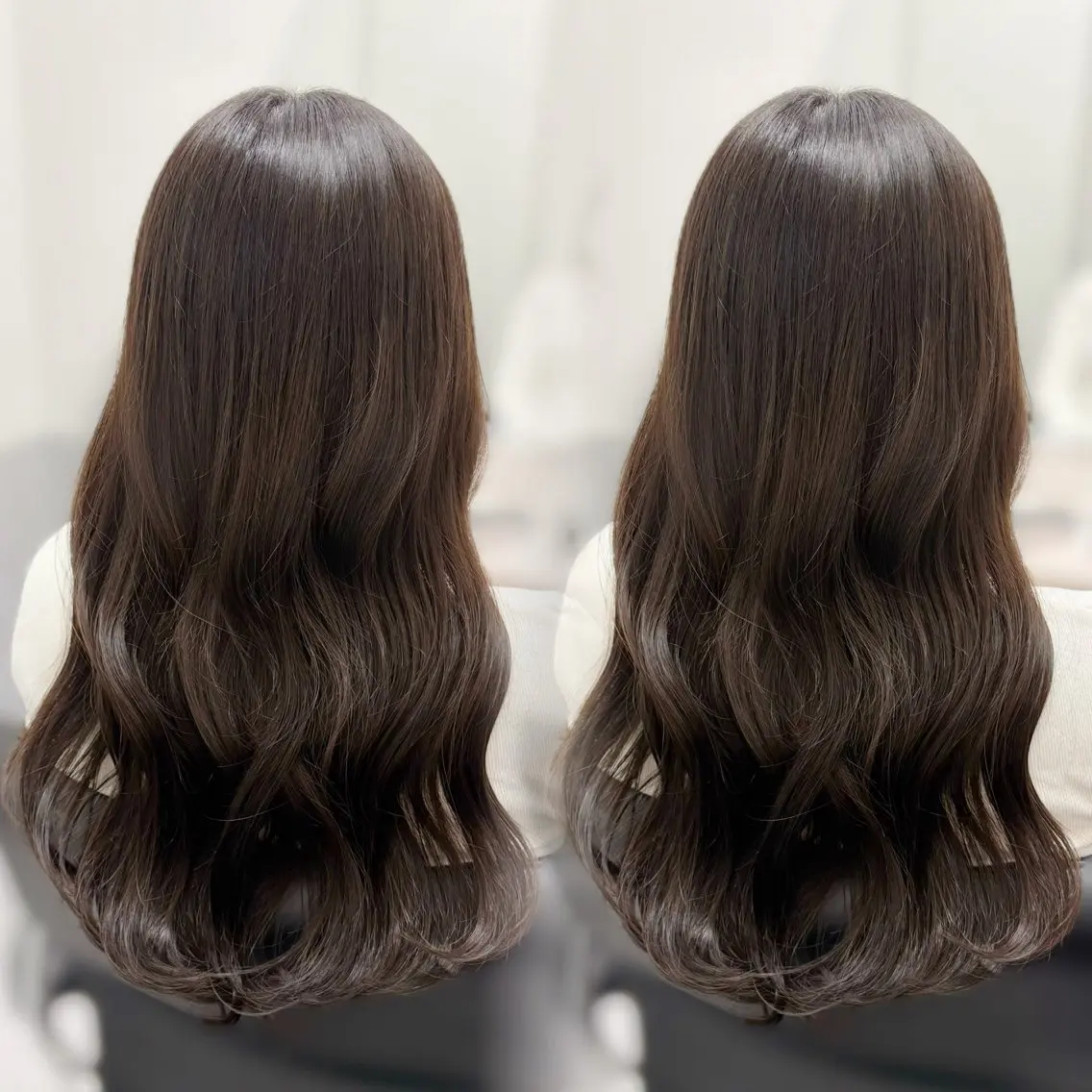ロング カット ヘアカラー トリートメント 𝜗𝜚cocoro 韓国𝜗𝜚のヘアスタイル
