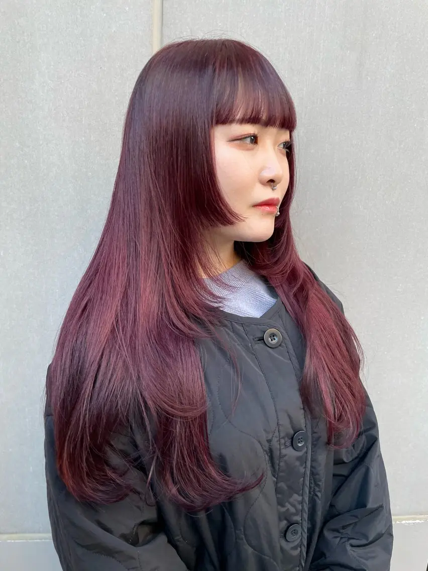ロング カラー カット ヘアカラー トリートメント ブリーチ🧚 ボブ✍️レイヤーのヘアスタイル