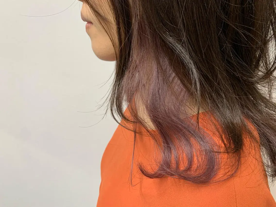 ロング カラー ラベンダーカラー 三好 羽美のヘアスタイル