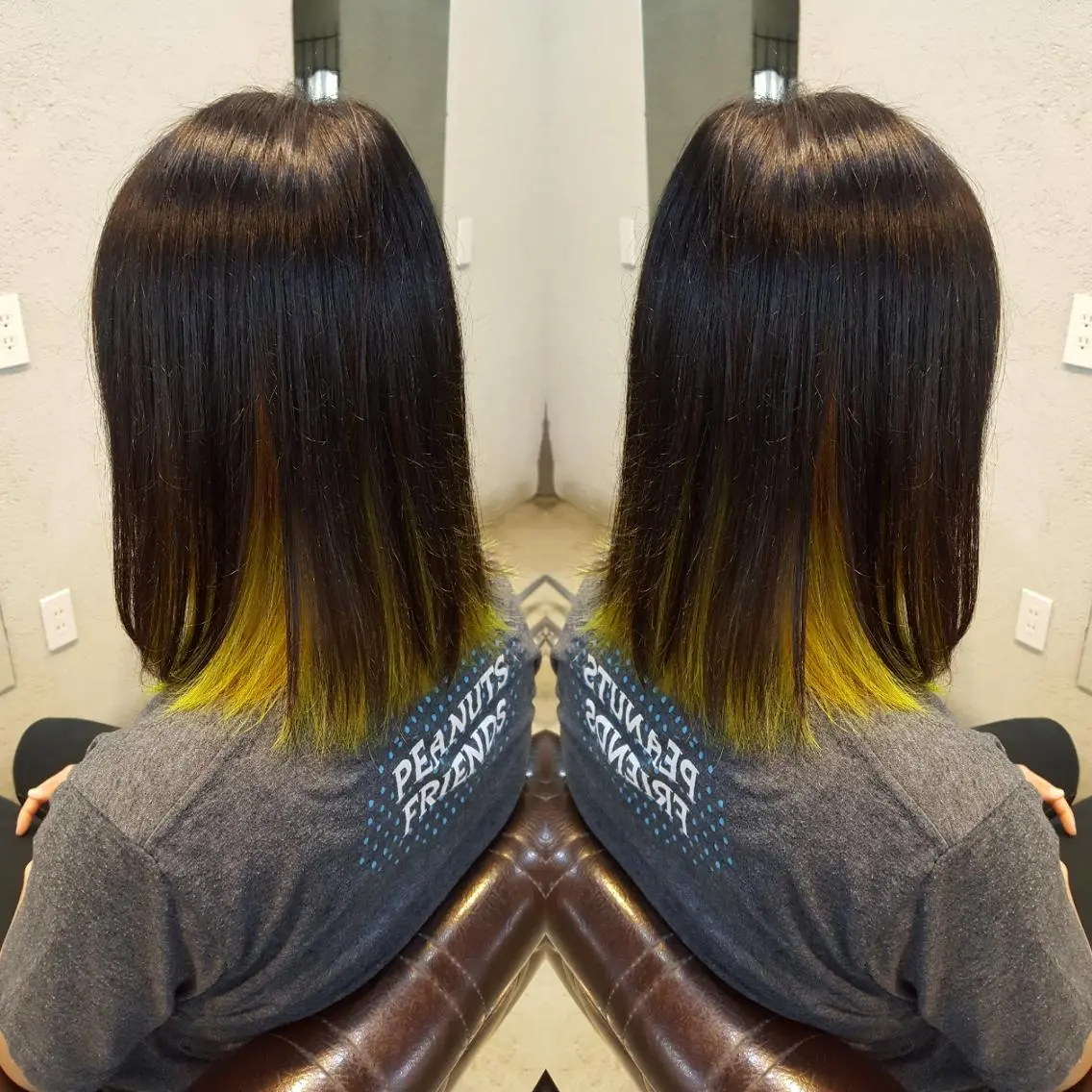 カラー イエローカラー 正分 真美のヘアスタイル