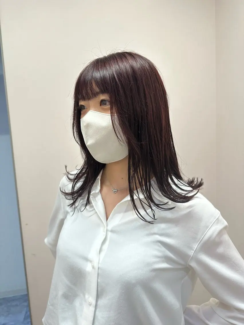 ミディアム カラー ブリーチ ブリーチなしカラー ヘアカラー トリートメント ケアブリーチ特化✨/ 艶カラー/エクステのヘアスタイル