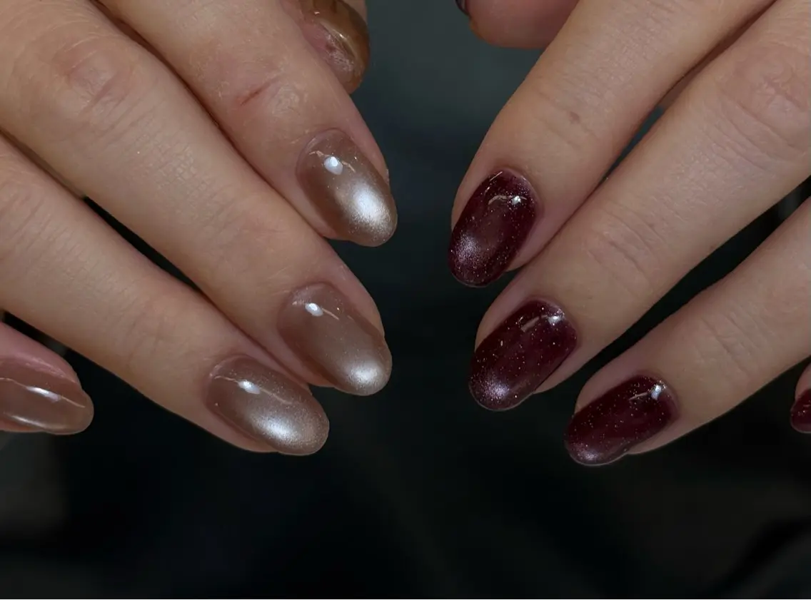ネイル チークネイル フレンチネイル 韓国ネイル マグネットネイル 持ち込み ハンドネイル LINEA.nail STUDIOのネイルデザイン