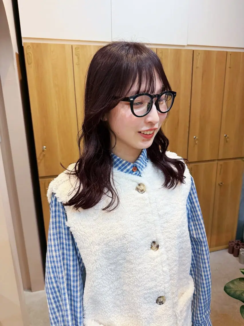 ミディアム カラー ブラウンカラー レッドカラー レッドブラウン ❤️アヤカ レイヤーカット❤️のヘアスタイル
