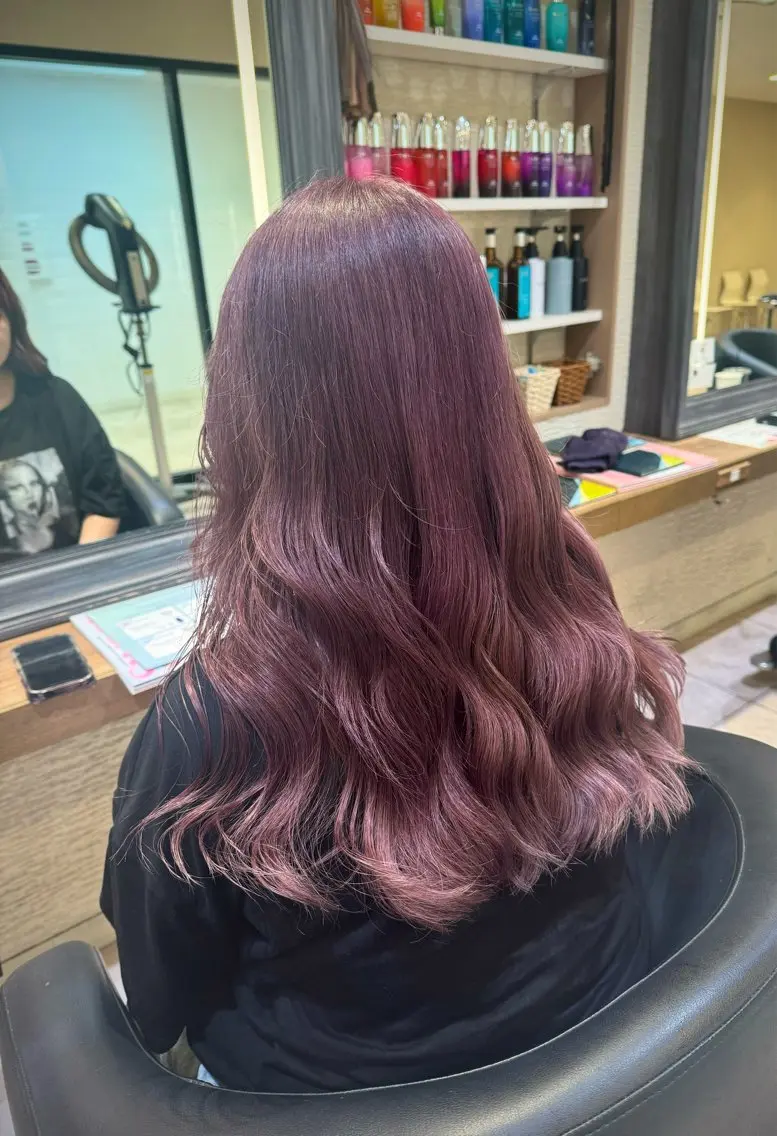 ロング カラー ヘアカラー トリートメント さら艶レイヤーカット 🩶Suzuneのヘアスタイル
