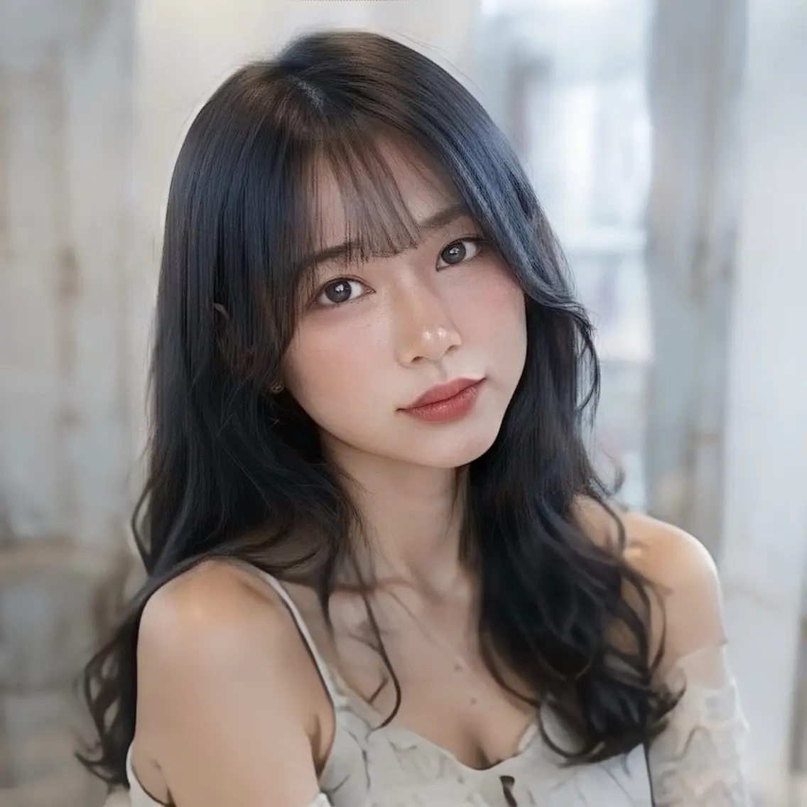 ロング 縮毛矯正/レイヤー/ 前髪カット/おばかんのヘアスタイル