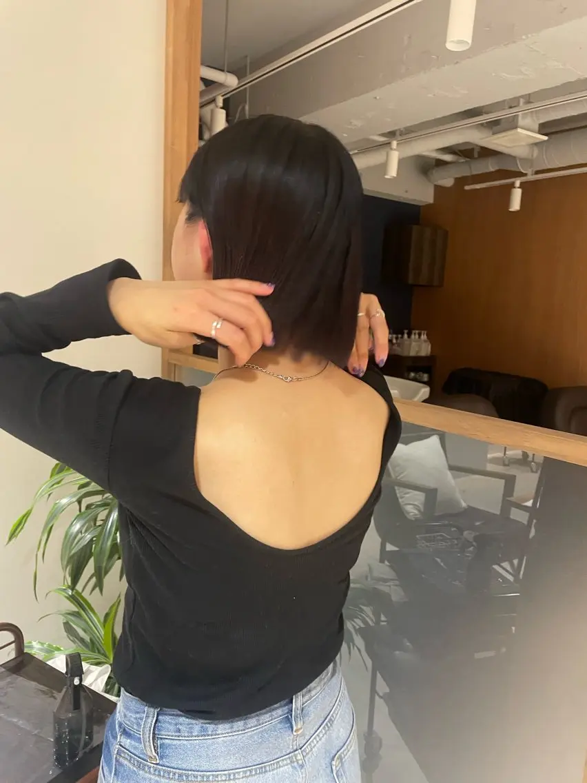 ミディアム カラー ヘアカラー トリートメント mei|顔まわり ×透明感カラーのヘアスタイル
